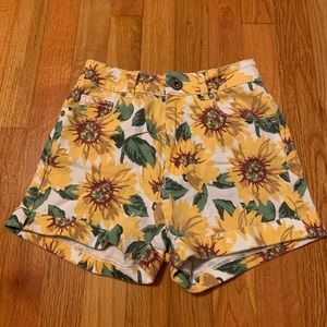 PacSun Bullhead Sunflower High Rise Mom Shorts